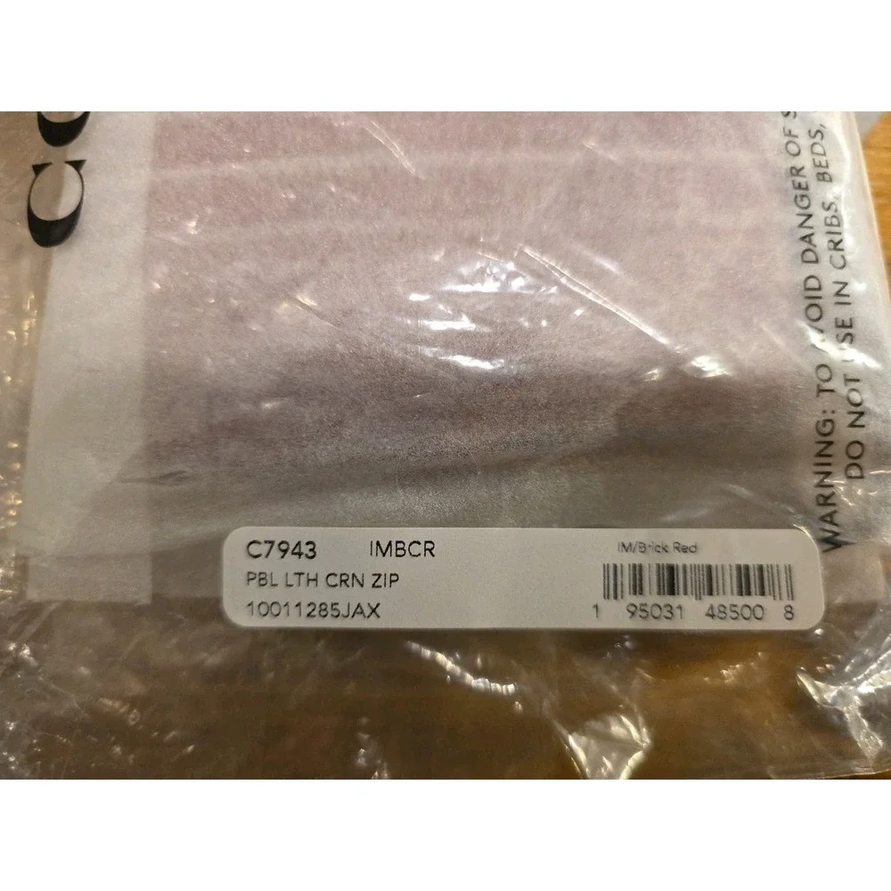 NEW With‎ Tags Coach Brick Red C7943 Wristlet - Picture 8 of 8